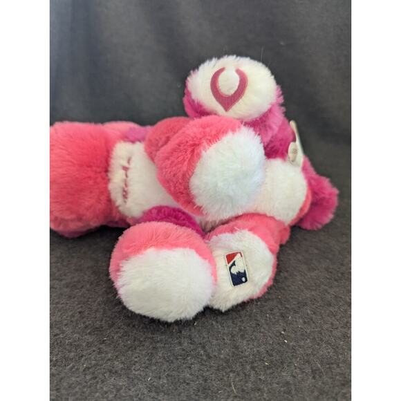 MLB Cincinnati Reds Embroidered 8" Pink Plush Puppy Dog Stuffed Toy - Picture 6 of 9